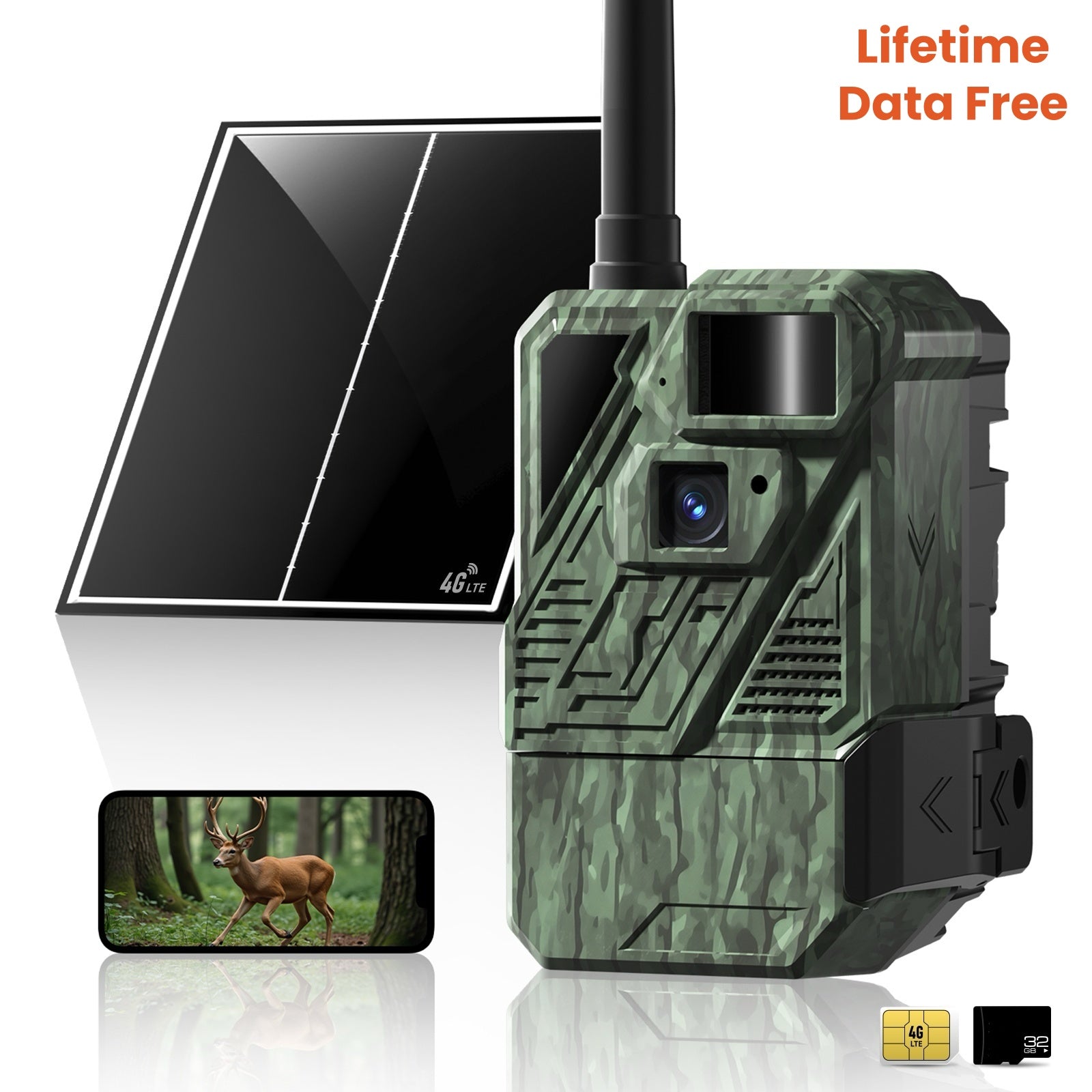 ゴリライモ Zleo Cellular Trail Camera - Spring Green - Lifetime Data Free – ZLEO